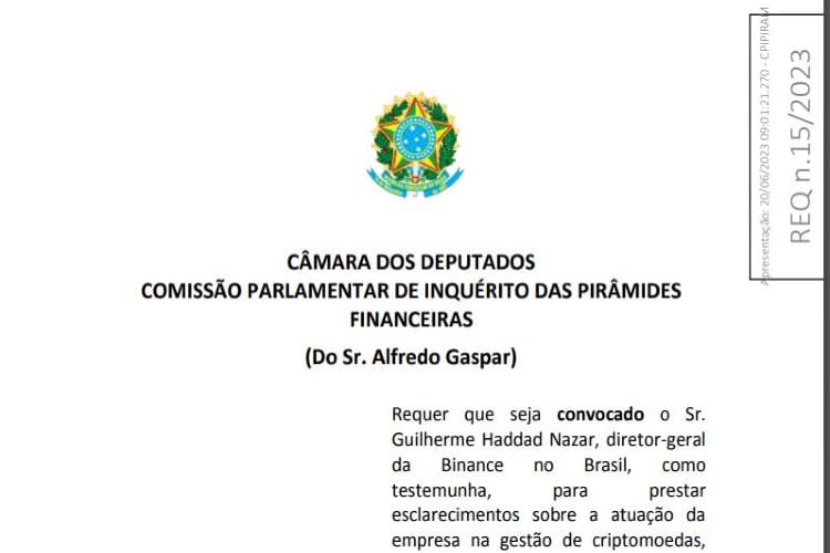 Diretor-geral da Binance Brasil pode ser convocado para depor em inquérito sobre pirâmide financeira