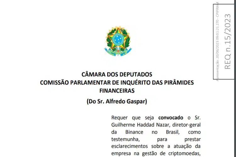 Diretor-geral da Binance Brasil pode ser convocado para depor em inquérito sobre pirâmide financeira