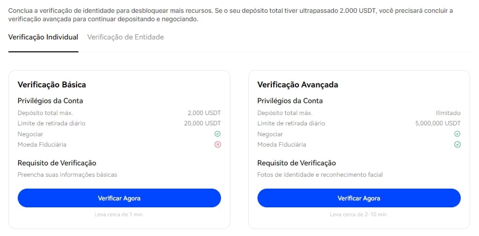 verificação BingX