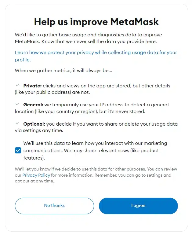 aviso metamask