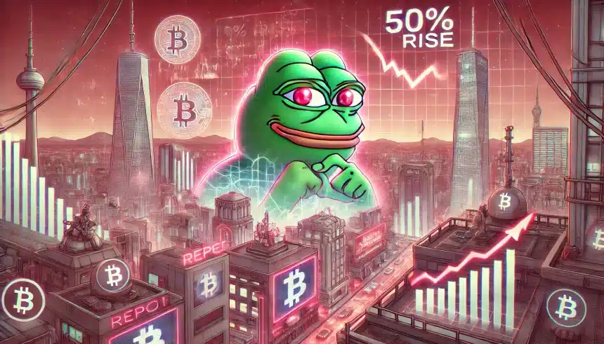 Moeda memecoin PEPE pode surpreender, descubra o motivo da projeção de alta de 50%!
