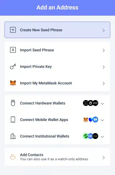 Create Rabby Wallet