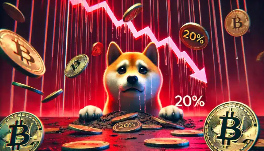 Crise no Dogecoin: Preço cai 20% em um dia e mercado prevê novas quedas