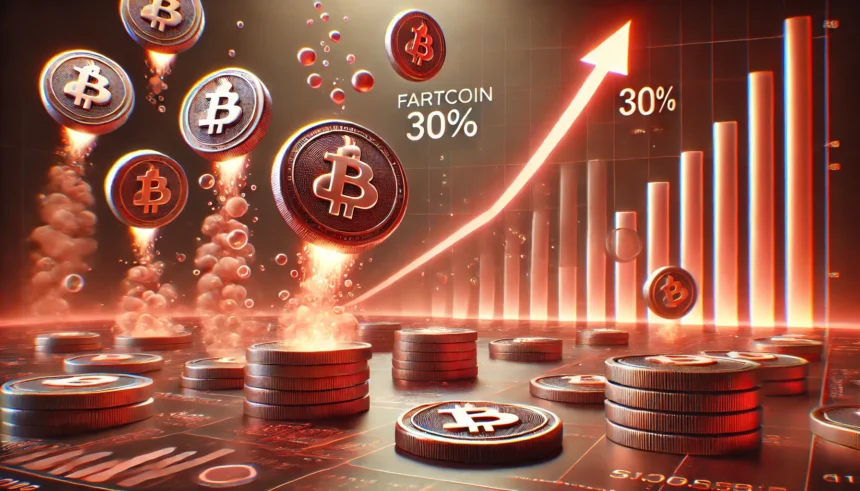 FARTCOIN dispara 30% capitalização retoma US$ 1,2 bilhão