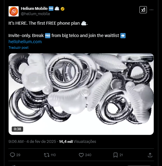 Internet de graça na Helium