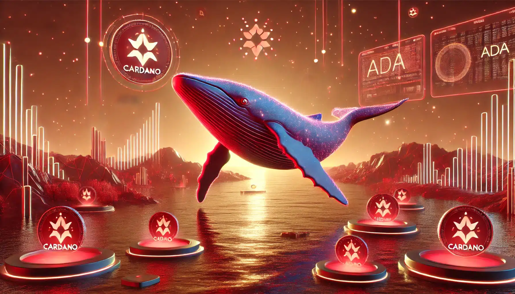 Baleias acumulam 240 milhões de ADA e impulsionam Cardano para US$ 0,85