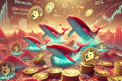 Baleias movimentam 200 milhões de tokens e Dogecoin dispara 32%
