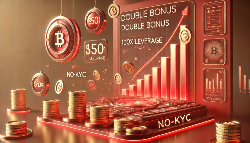 BexBack: Bônus de depósito duplo, US$ 50 de boas-vindas e alavancagem 100x Sem KYC