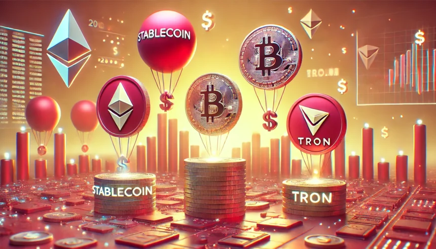 Capitalização de mercado de stablecoin ultrapassa US$ 200 bilhões com Ethereum e TRON na liderança