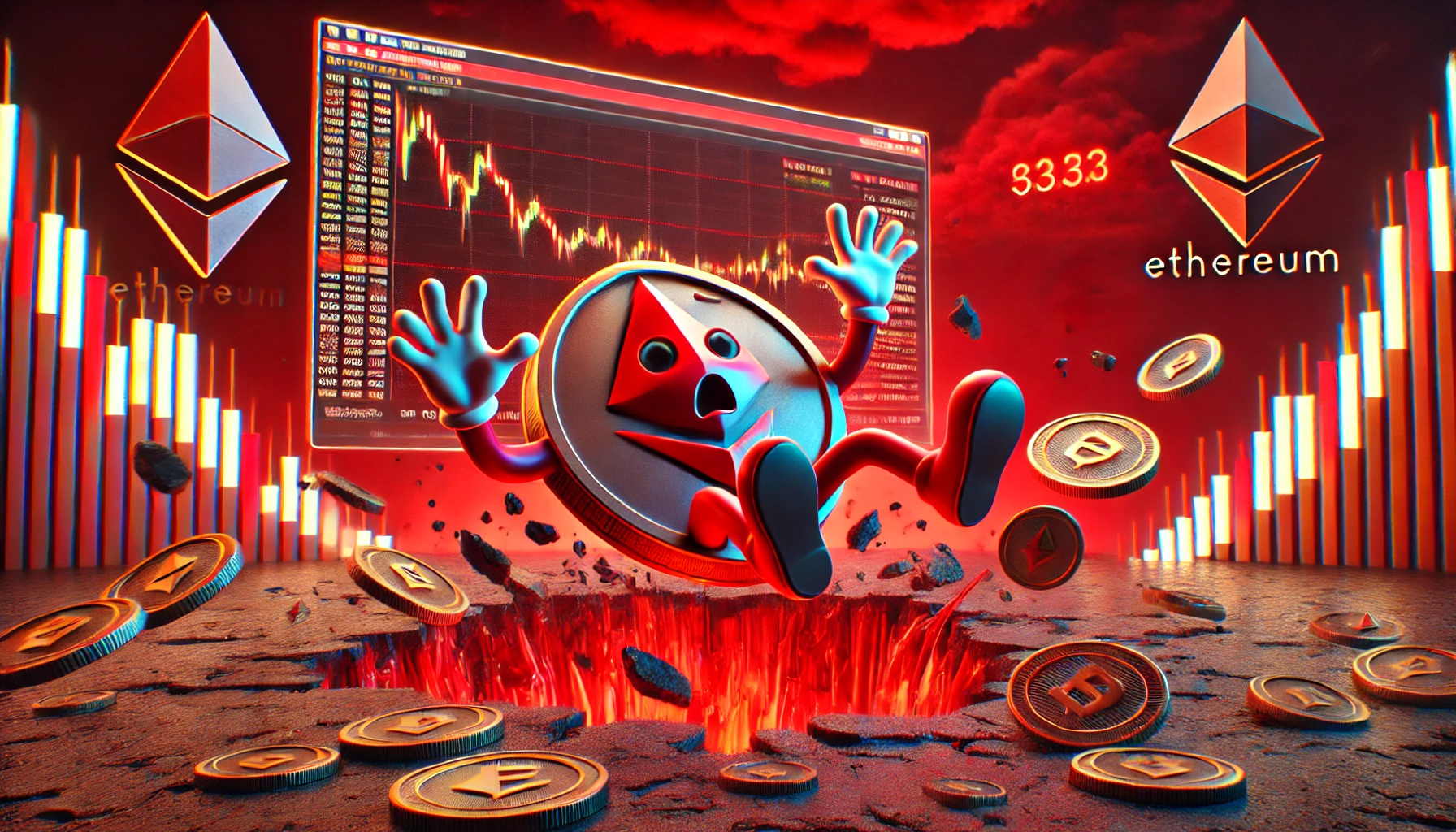 Alerta no mercado: Ethereum pode despencar para US$ 1.100