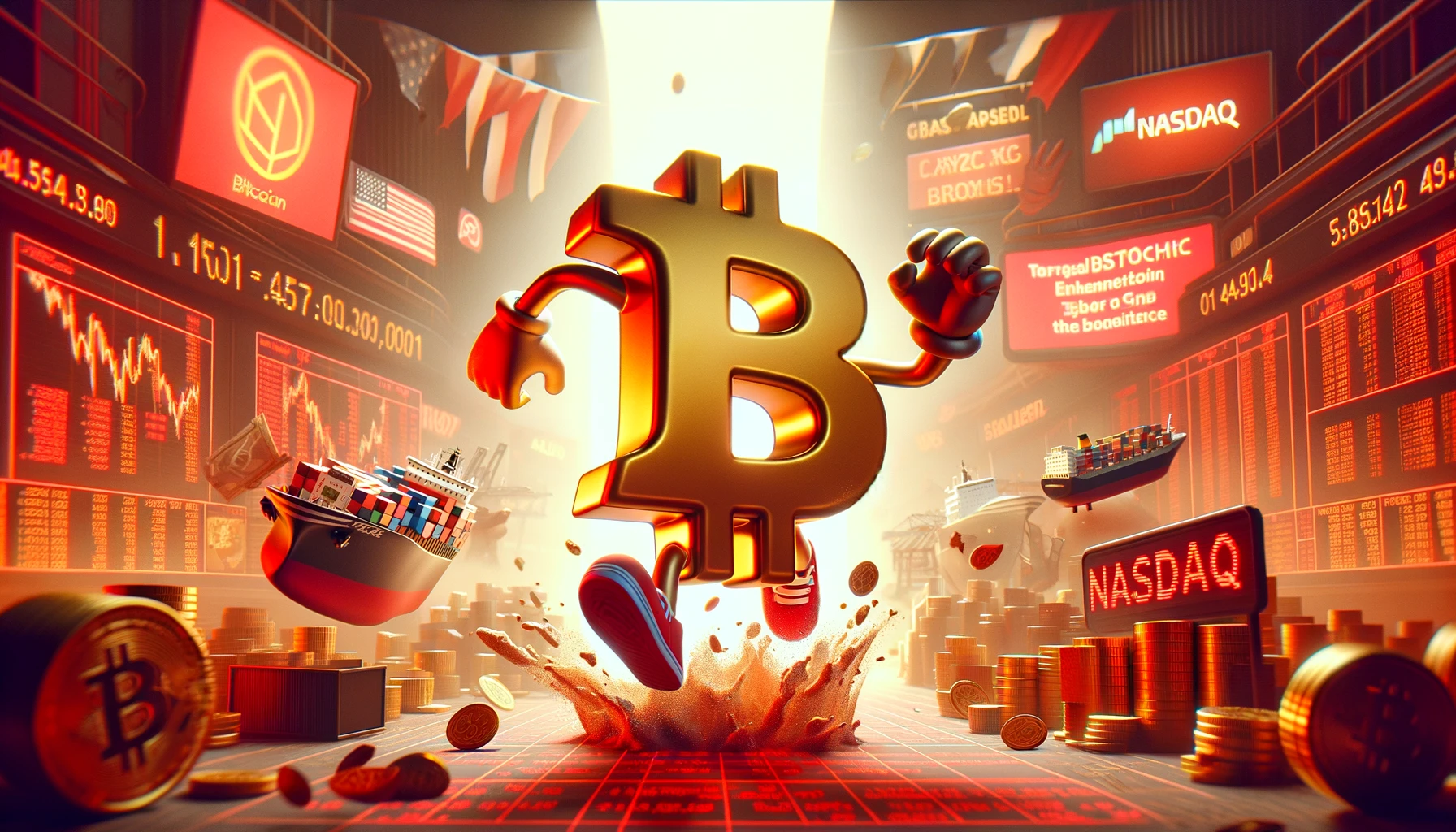 Bitcoin rompe com o Nasdaq em meio ao temor de novas tarifas globais