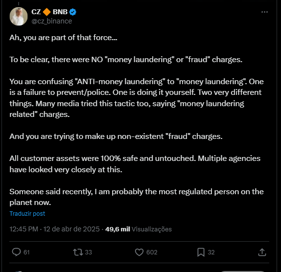 CZ e Justin Sun