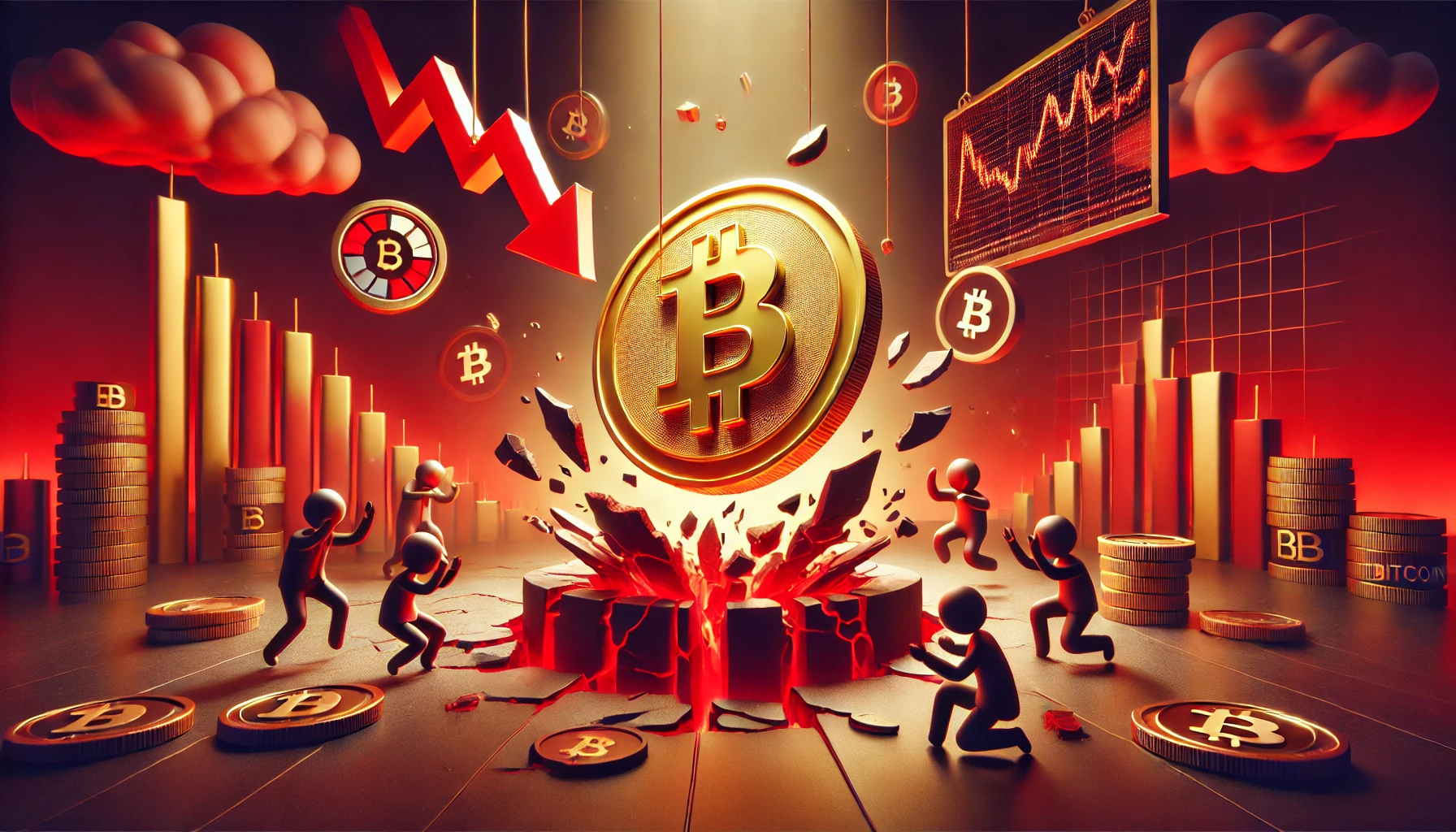 Criptomoedas em queda: Bitcoin cai 15% no colapso dos mercados globais