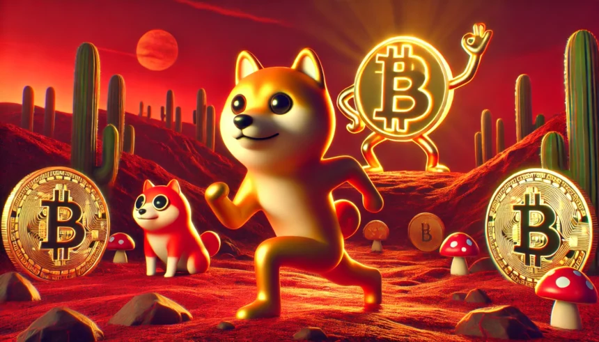 Dogecoin e Shiba Inu aquecem para disparada enquanto Bitcoin Pepe brilha