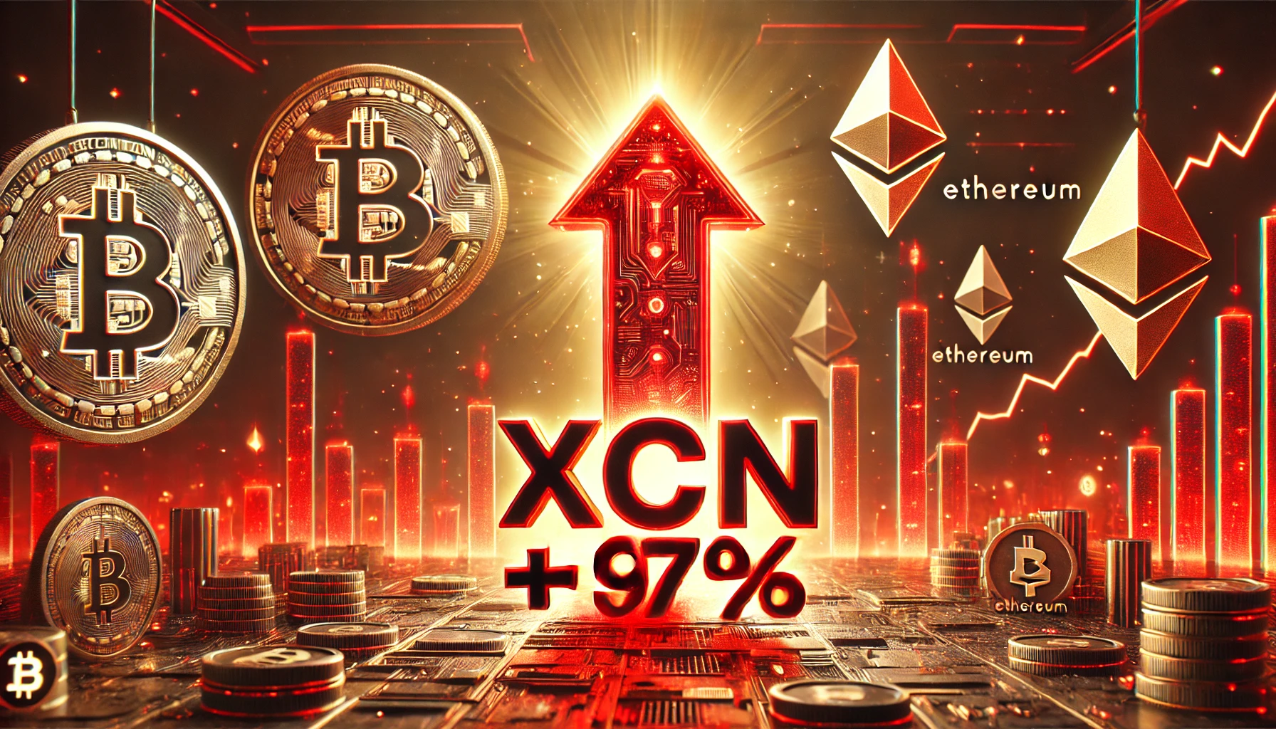 XCN dispara 97% e ignora queda do Bitcoin e Ethereum