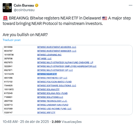 ETF de NEAR protocolado