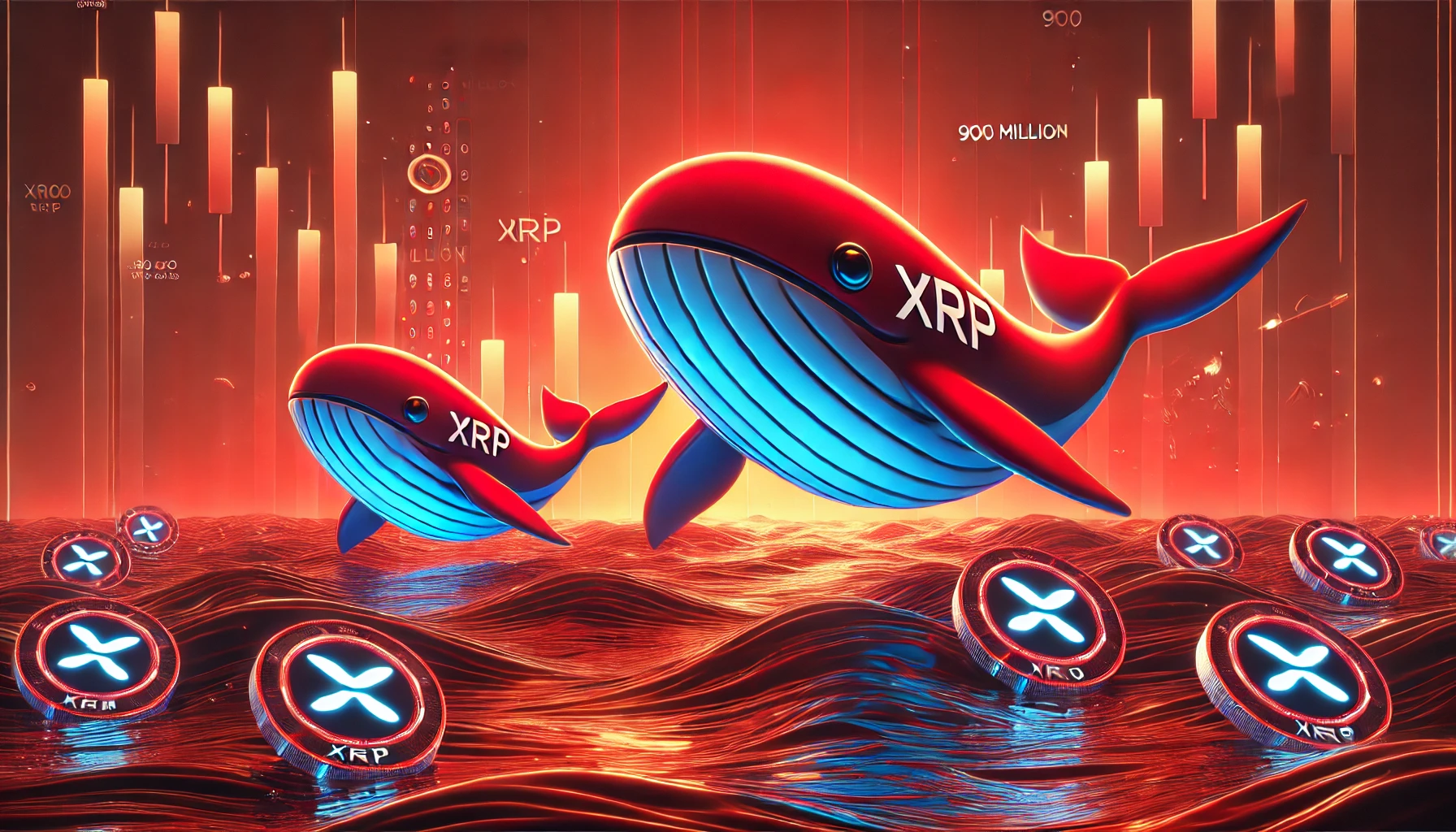 Baleias XRP acumulam 900 milhões de tokens, indicando forte confiança do mercado