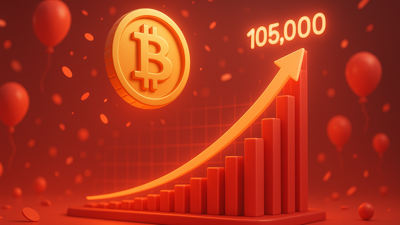 Bitcoin ultrapassa US$ 105.000 e agora apenas 3,5% de uma nova máxima histórica