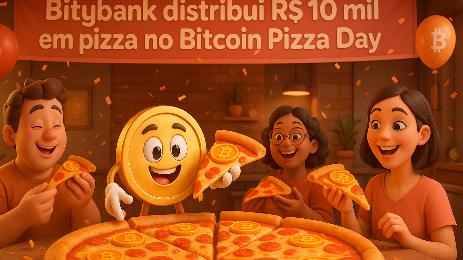 Bitybank distribui R$ 10 mil em pizza no Bitcoin Pizza Day