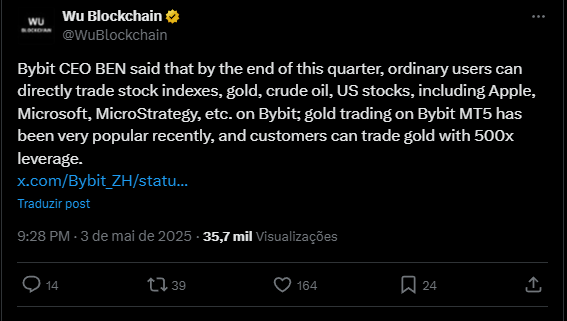 Bybit novos trades