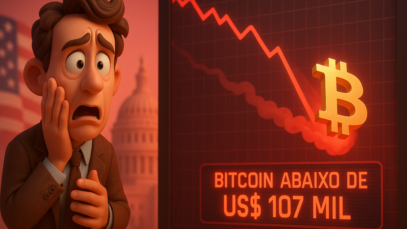 Confusão sobre tarifas dos EUA derruba Bitcoin para menos de US$ 107 mil