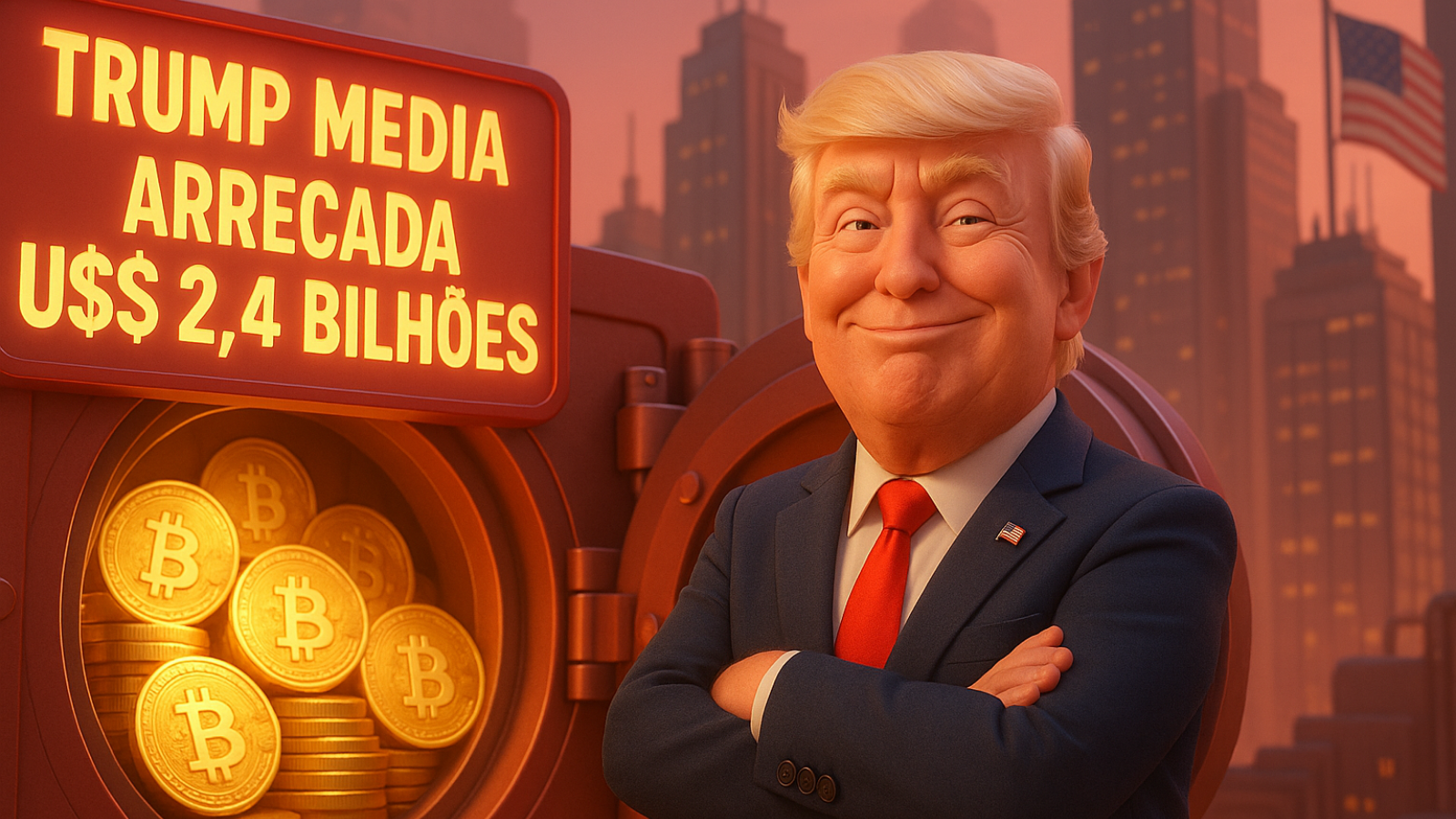 Trump Media arrecada US$ 2,4 bilhões para construir um tesouro de Bitcoin