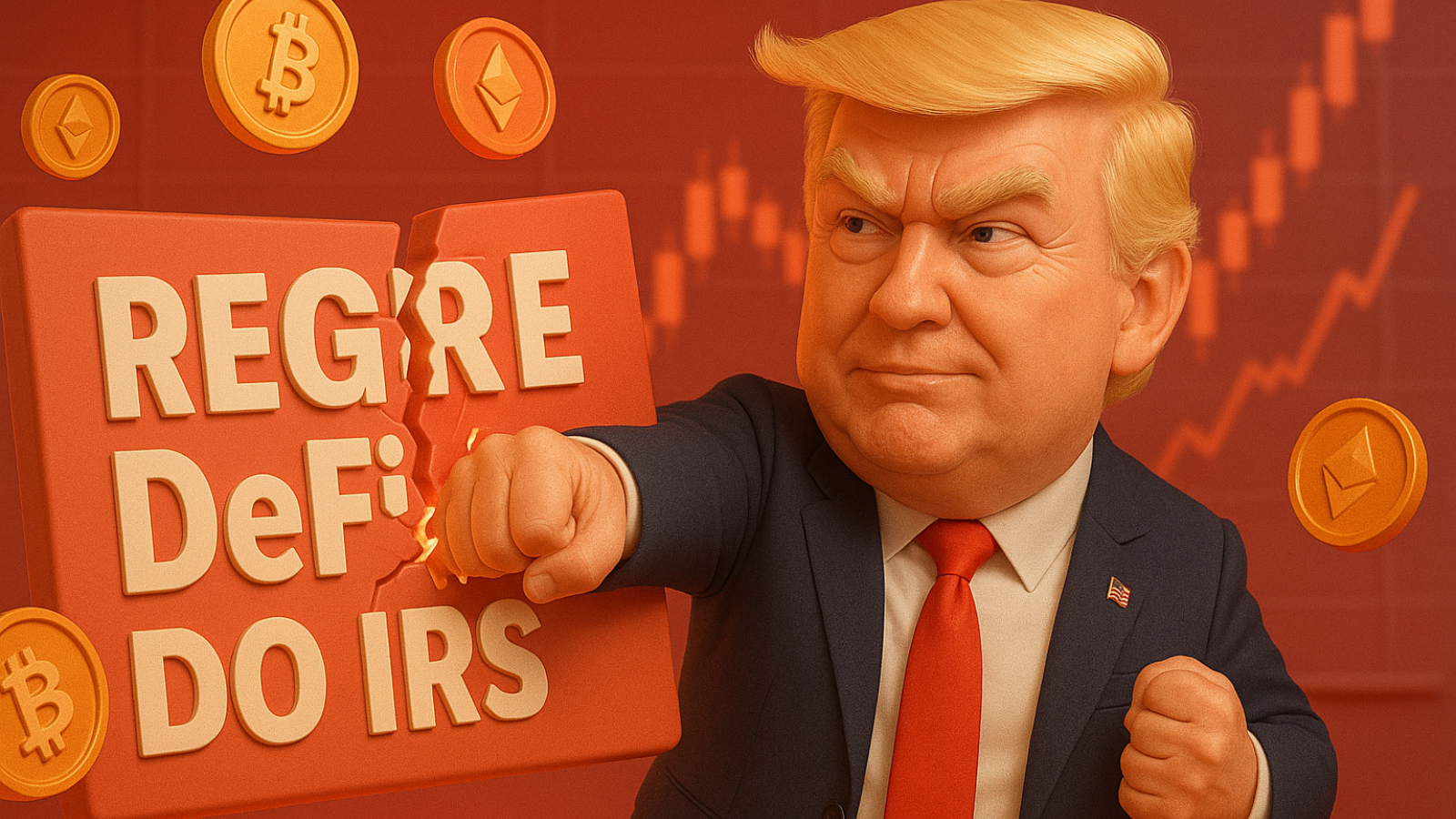 Trump derruba regra DeFi do IRS e impulsiona criptomoedas