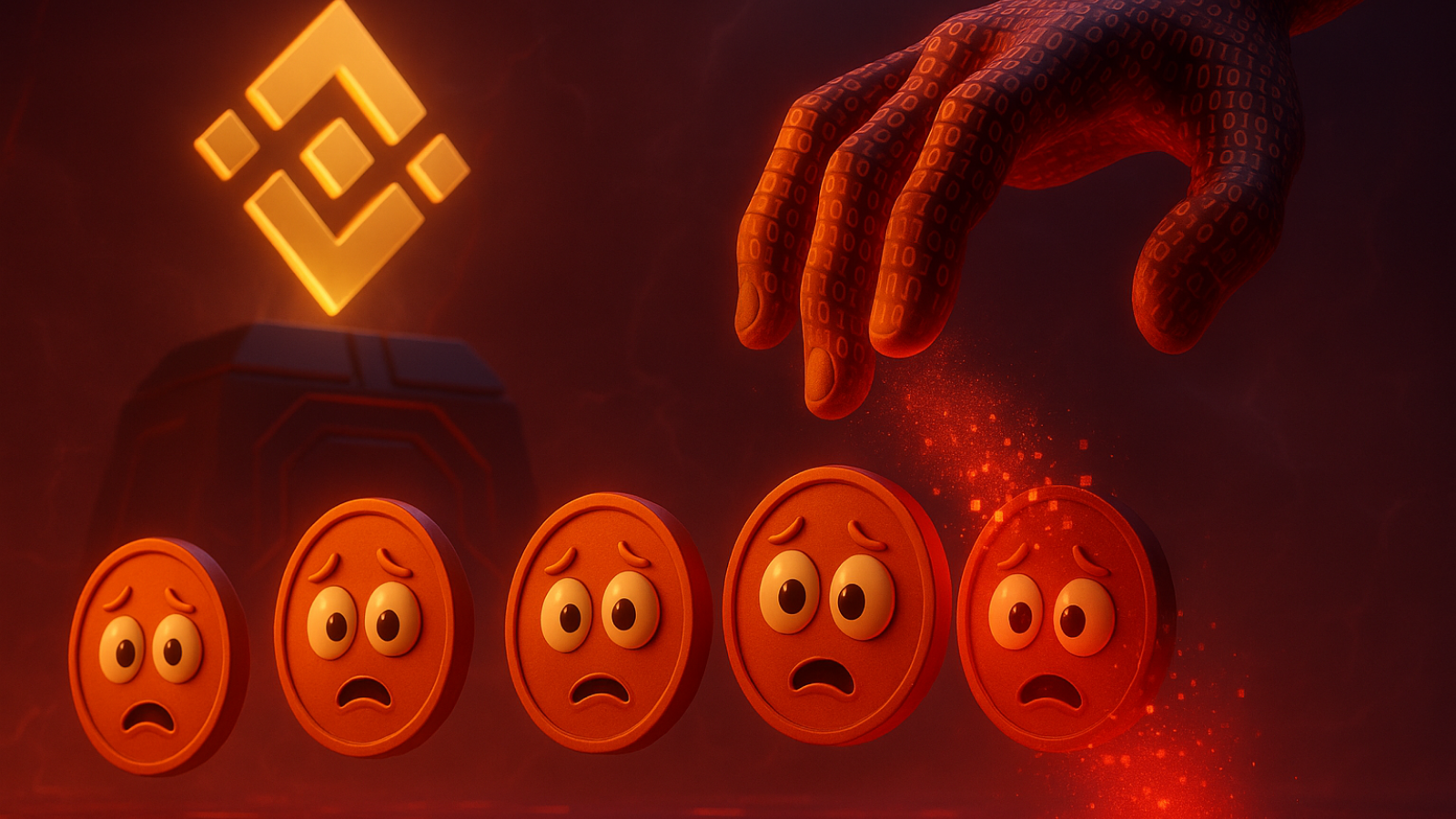 Binance pode deletar essas 4 criptomoedas em breve