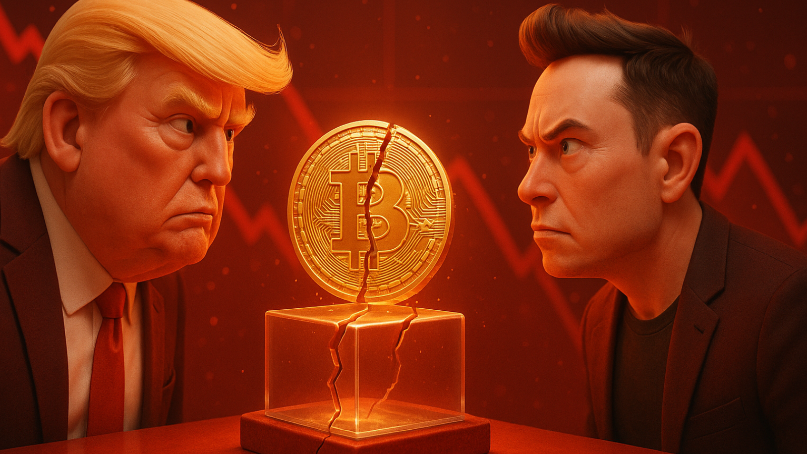 Bitcoin ameaça despencar Tensão entre Trump e Musk agita mercado
