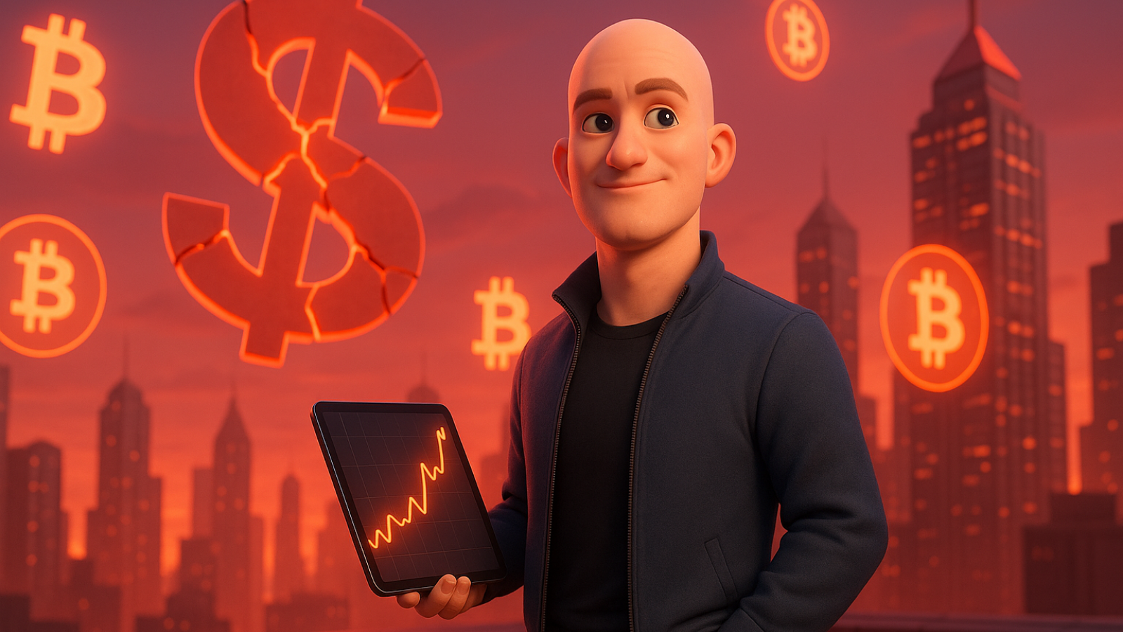 CEO da Coinbase Bitcoin pode tomar o lugar do dólar se a dívida dos EUA explodir