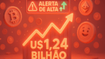Forte entrada de US$ 1,24 bilhão acende alerta de alta nas criptomoedas