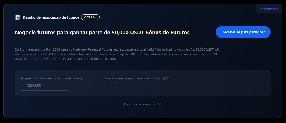 Negocie futuros para ganhar recompensas na mexc