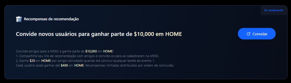 Convide amigos MEXC