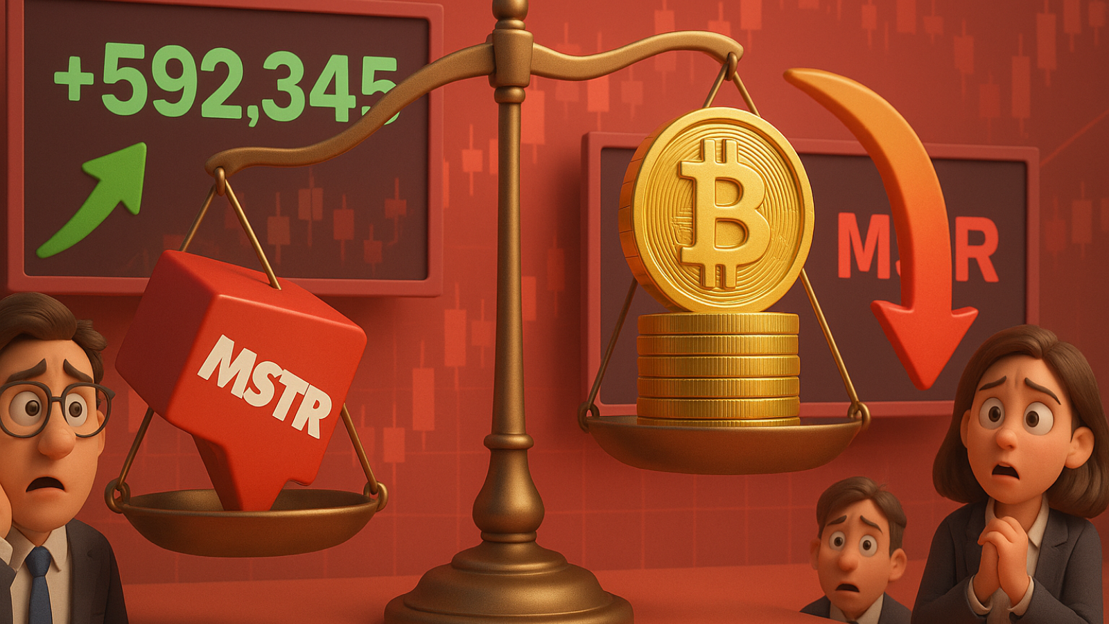 Strategy soma 592.345 BTC, mas as ações MSTR caem forte