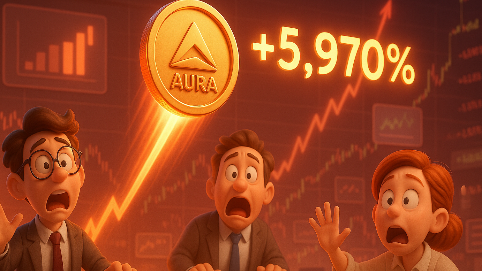 Token AURA dispara 5.970% em 24h e agita o mercado
