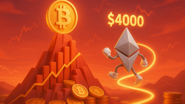 Bitcoin atinge pico histórico e Ethereum se aproxima dos US$ 4 mil