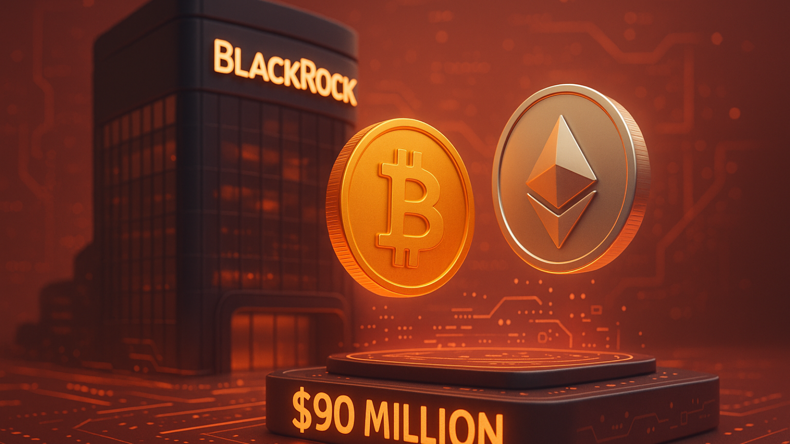 BlackRock compra US$ 90 milhões em duas criptomoedas em 24h