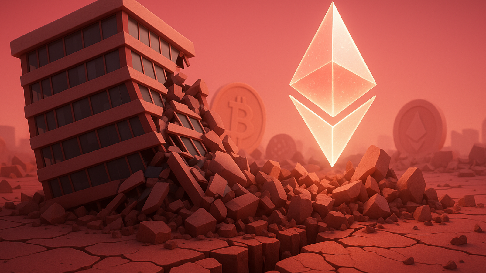Empresa afunda 99% e tenta renascer com criptomoedas e ETH