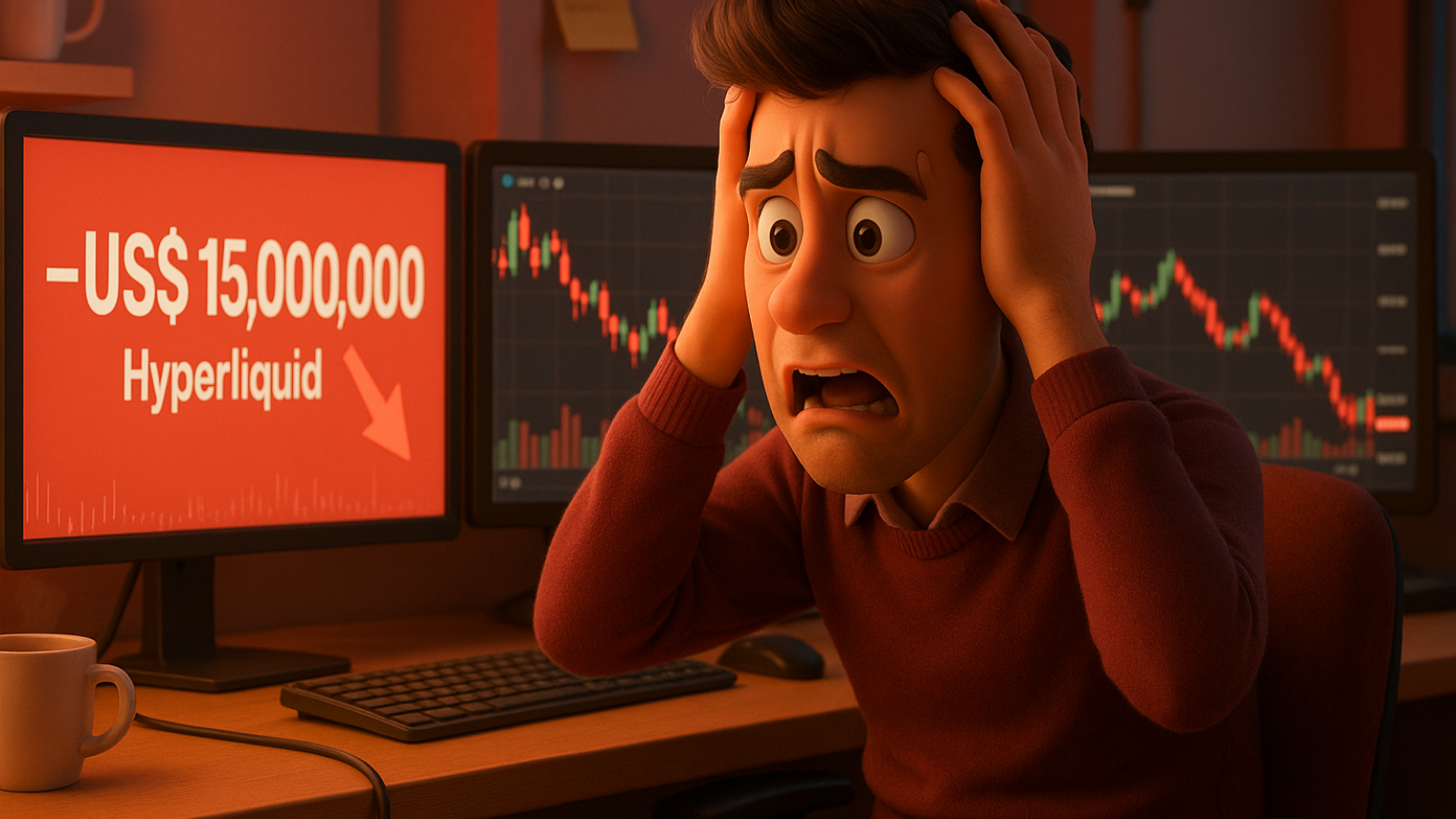 Trader perde US$ 15 milhões em aposta cripto na Hyperliquid