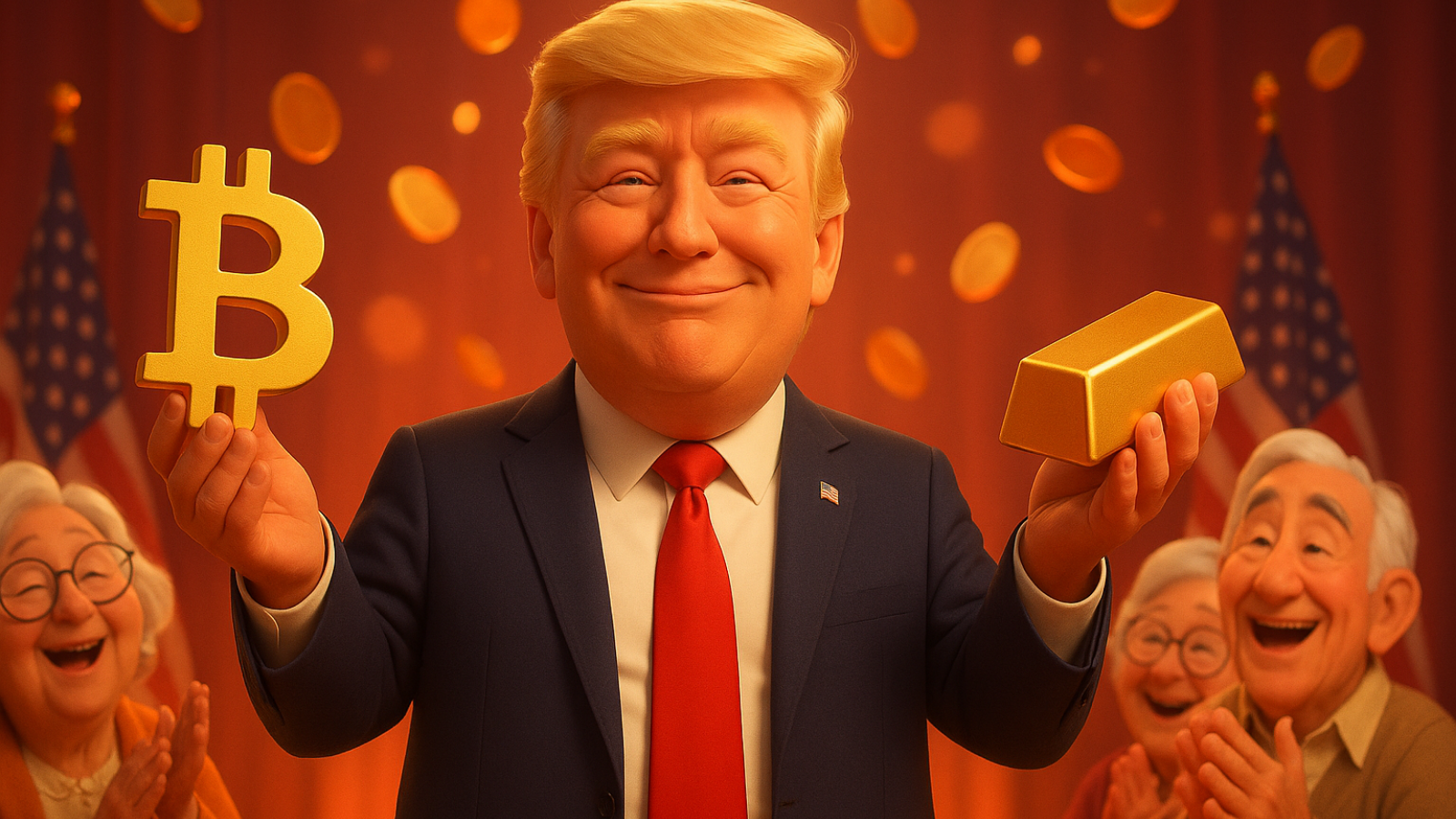 Trump promete liberar Bitcoin e ouro para aposentadorias nos EUA