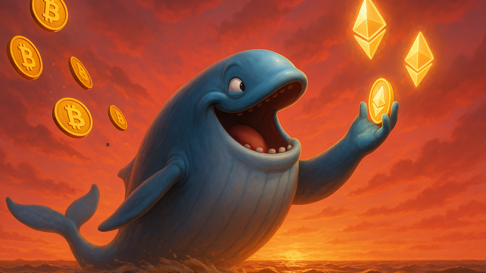 Sinal da virada? Baleia de Bitcoin troca bilhões por Ethereum e reacende a altseason