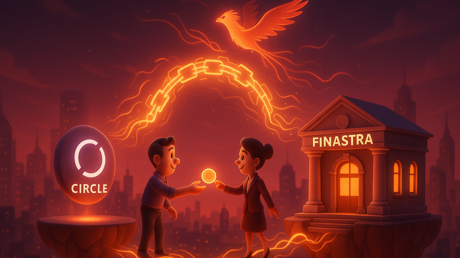 Blockchain e bancos unidos: Circle e Finastra aceleram revolução financeira global