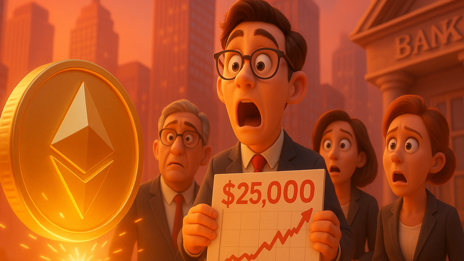 Ethereum a US$ 25 mil? Previsão de gigante bancário surpreende até os otimistas