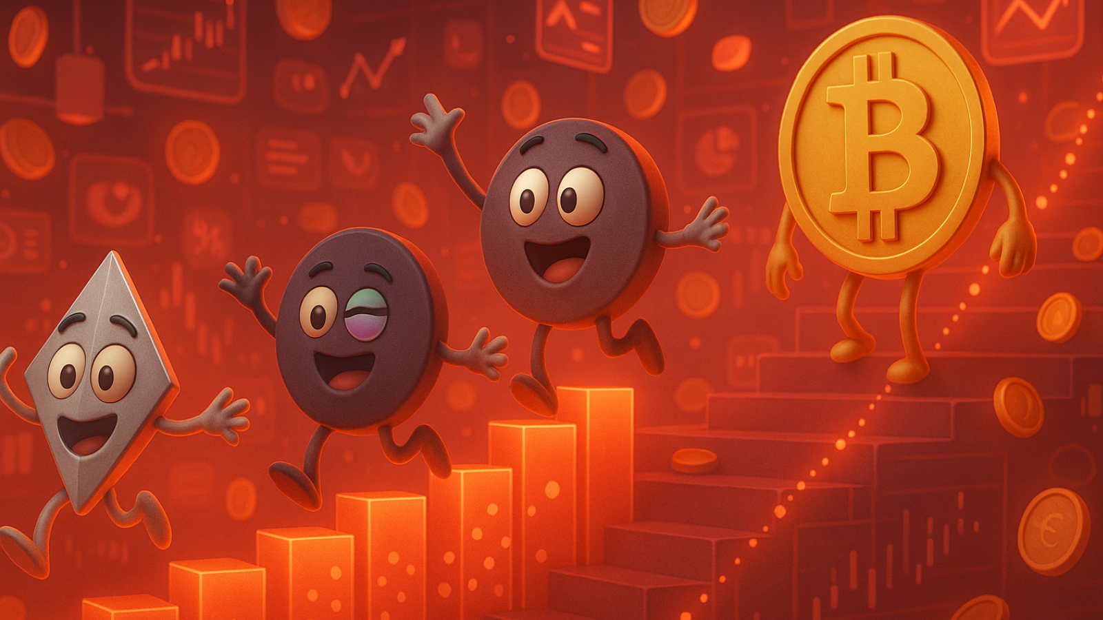 Altcoins disparam enquanto domínio do Bitcoin recua no mercado