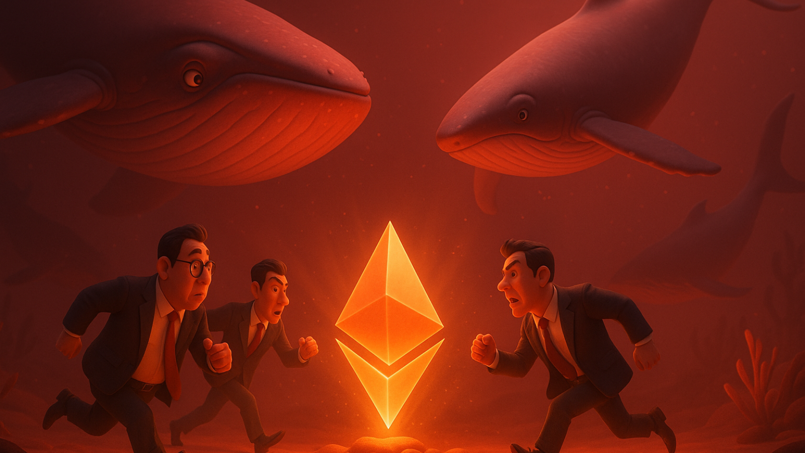 Baleias e investidores institucionais correm para o Ethereum antes do rali