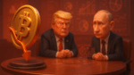 Bitcoin recua levemente após encontro estratégico entre Trump e Putin