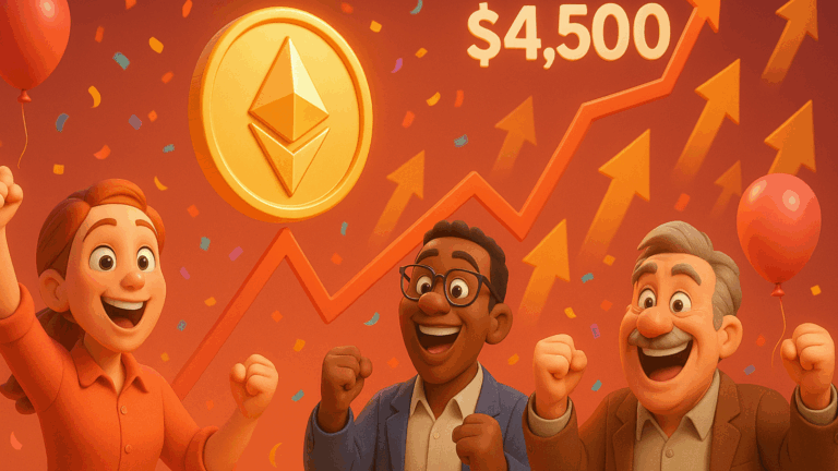 Ethereum dispara 10% e rompe os US$ 4.500 e anima investidores