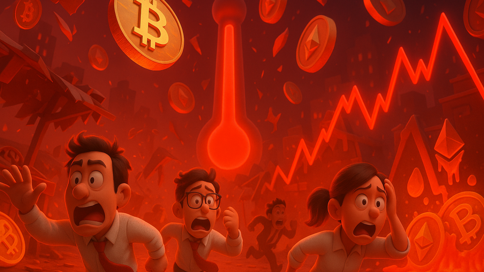 Mercado sangra liquidações de criptomoedas ultrapassam US$ 1 bilhão após inflação do PPI