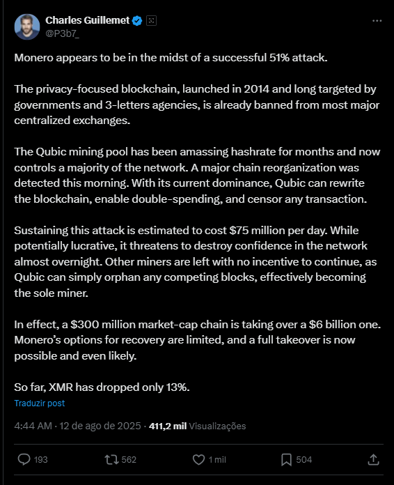 Monero ataque
