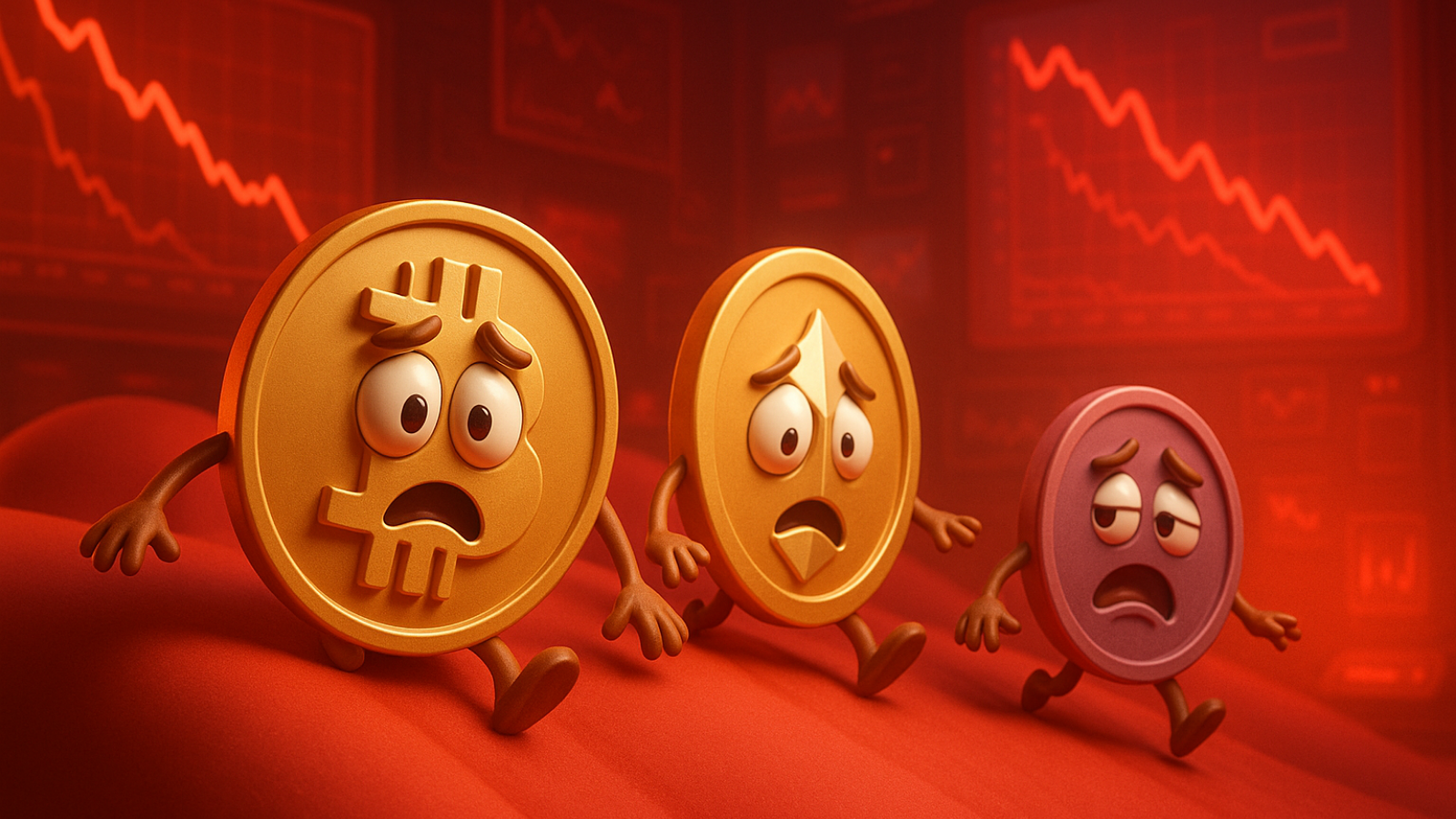 Semana começa negativa Principais criptomoedas caem e mercado testa suportes